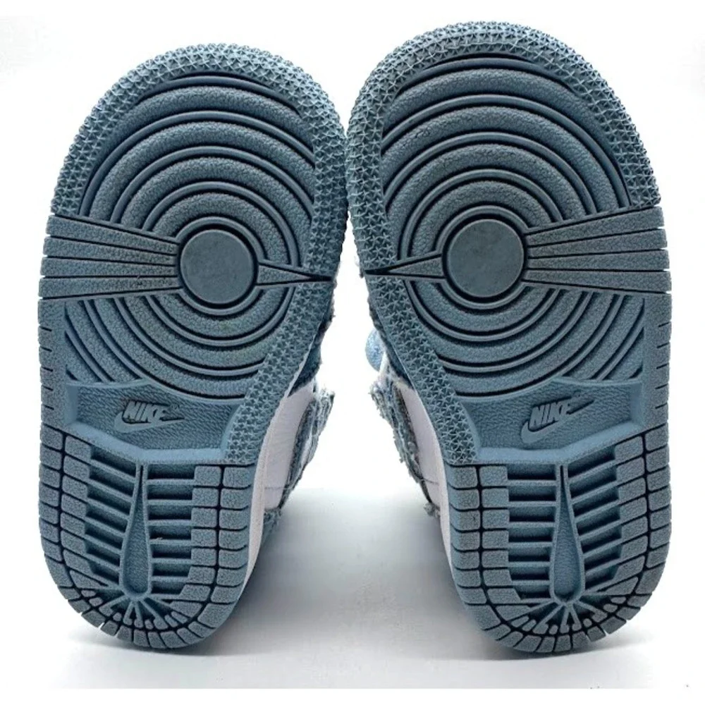 Nike Air Jordan 1 High Denim TD Toddler Sneakers Blue White US 7C CU0450-104